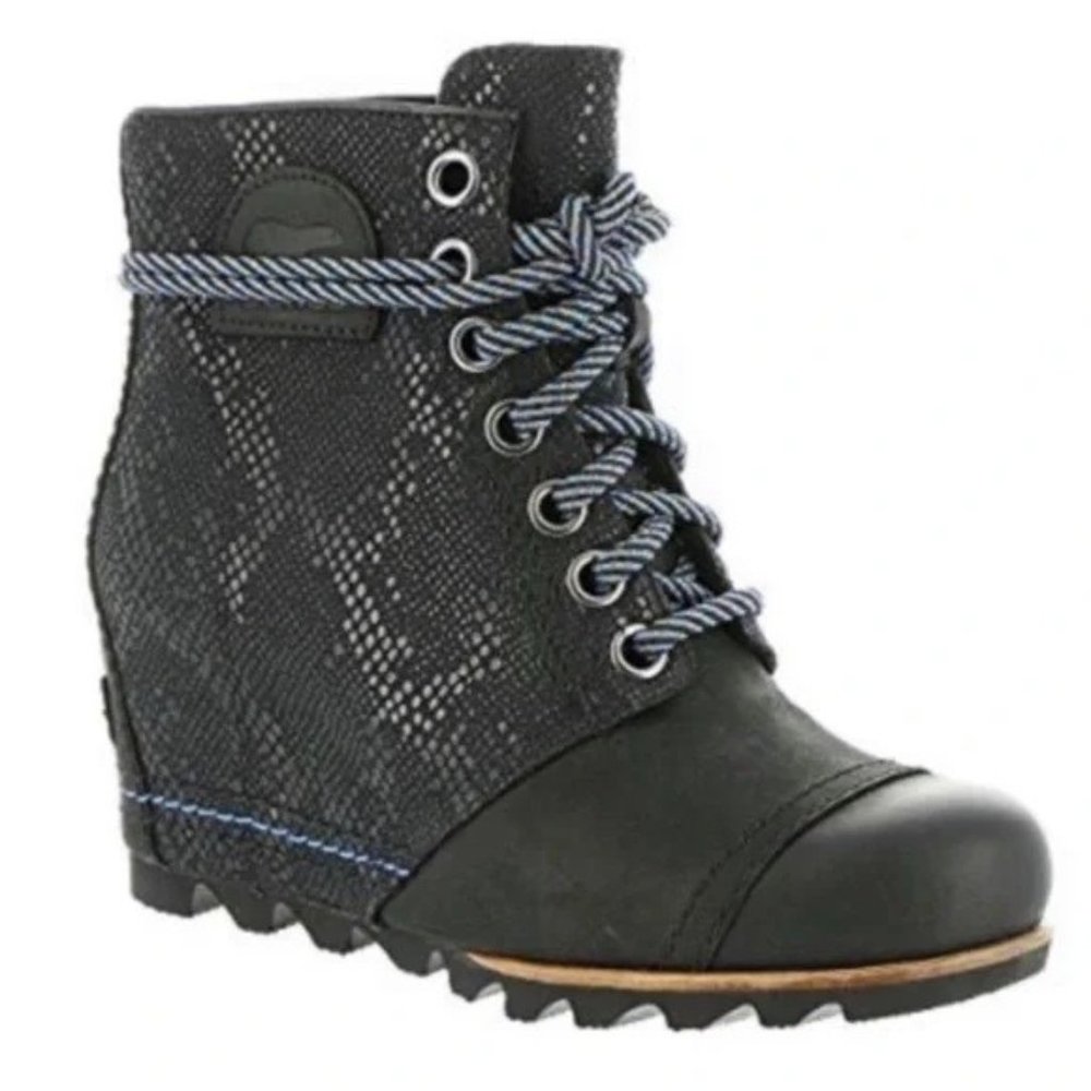 Sorel 1964 PDX Premium Wedge Bootie Snakeskin leather Joan of Arctic Size 8